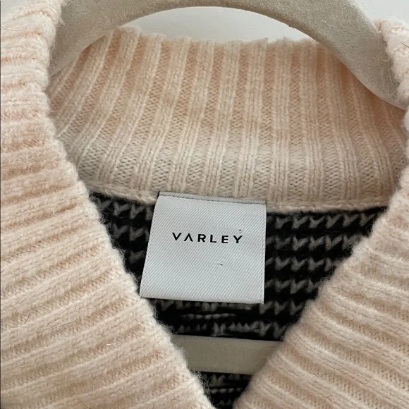 VARLEY Nancy Jacquard Knit Cardigan/Jacket in Whitecap Grey S - Picture 6 of 12